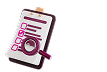 Clipboard with magnifying glass icon representing EVAA IntelliScan document recognition