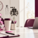 Busy eye care desk contrasted with calm workspace